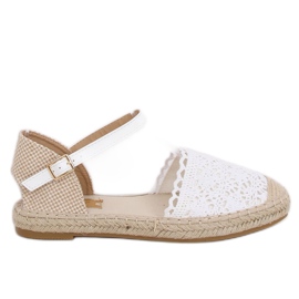 Fehér csipke espadrilles L-1067 White Fehér csipke espadrilles L-1067 White