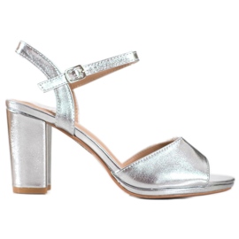 SHELOVET Klasszikus magas sarkú cipő szürke