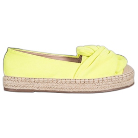Seastar Velúr espadrillák a platformon sárga