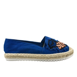 Sötétkék espadrilles L-1047 Sötétkék espadrilles L-1047