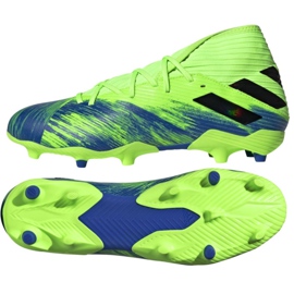 Adidas Nemeziz 19.3 Fg M FV3988 futballcipő piros zöld Adidas Nemeziz 19.3 Fg M FV3988 futballcipő piros zöld