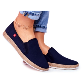 Női Espadrilles Big Star Slip-on Navy Blue FF276036 sötétkék Női Espadrilles Big Star Slip-on Navy Blue FF276036 sötétkék