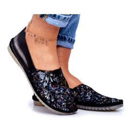 Női balerinák Maciejka bőr fekete 01930-70 / 00-0 sokszínű