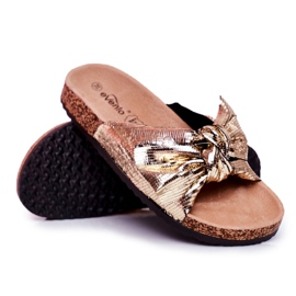 EVE Női papucs nagy arany íj szép idő aranysárga EVE Női papucs nagy arany íj szép idő aranysárga