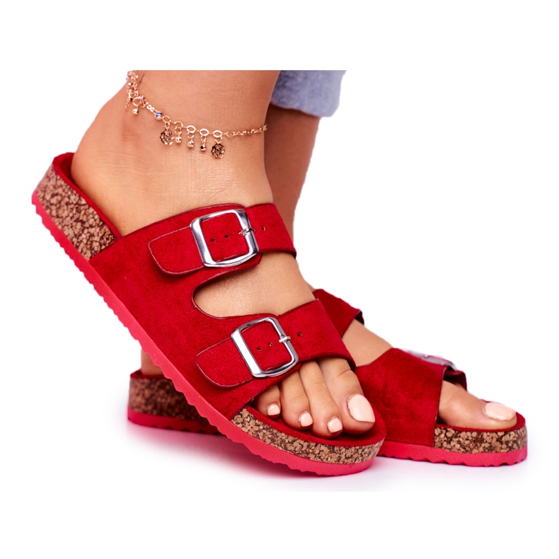 EVE Női papucs parafán, csattal Red Si Senor piros EVE Női papucs parafán, csattal Red Si Senor piros