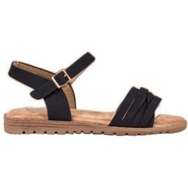 Evento Klasszikus szandál csattal fekete Evento Klasszikus szandál csattal fekete