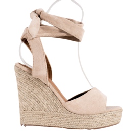 Seastar Espadrilles szandál magas sarkú cipőben bézs Seastar Espadrilles szandál magas sarkú cipőben bézs