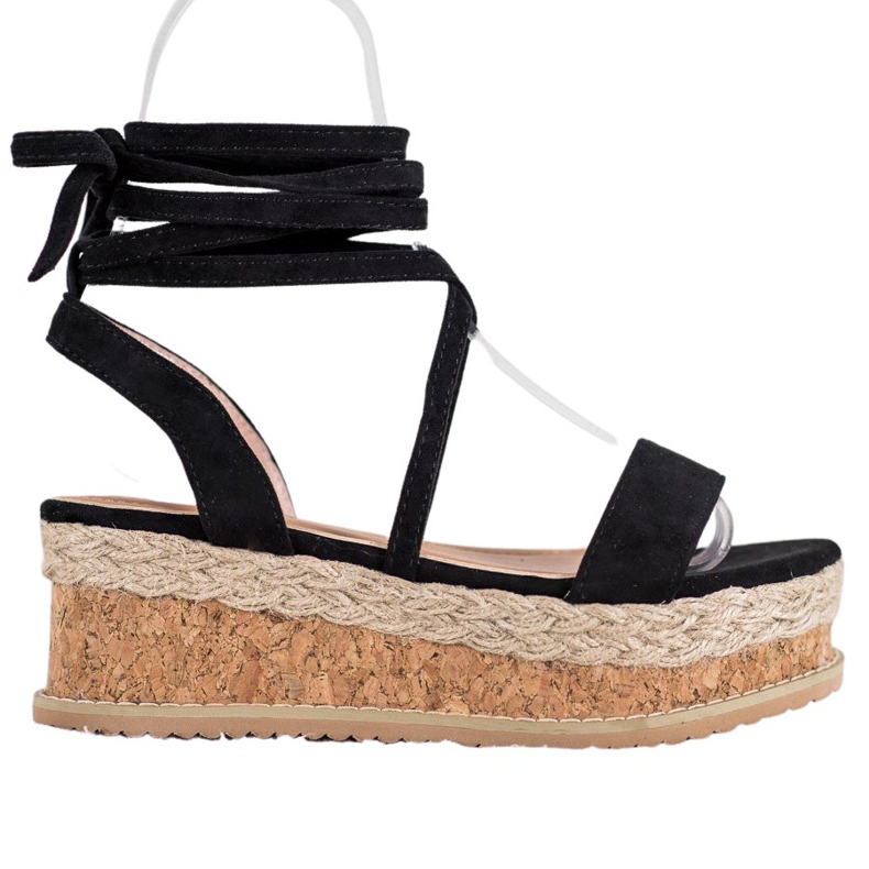 Seastar Kötve velúr szandál fekete