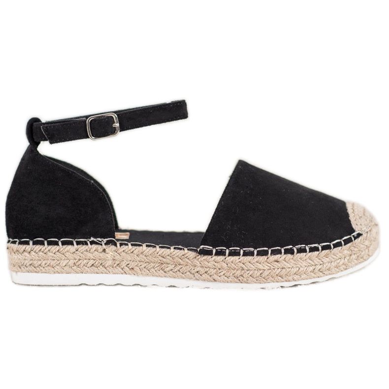 Seastar Velúr espadrilles csattal fekete