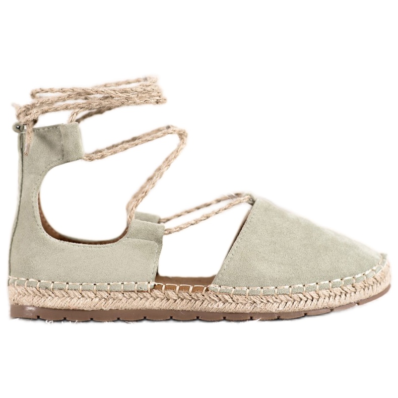 Seastar Velúr espadrilles kötéssel zöld