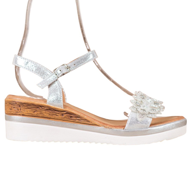 Mannika Elegáns ék díszítéssel szürke