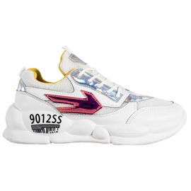 SHELOVET Cipők Eco Bőr Divat fehér sokszínű szürke SHELOVET Cipők Eco Bőr Divat fehér sokszínű szürke