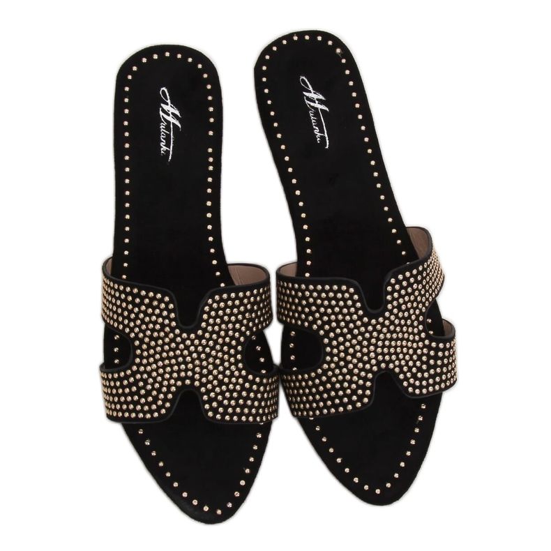 Fekete női fekete papucs Q-88 Black