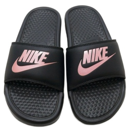 Nike Benassi Just Do It W 343881-007 fekete rózsaszín Nike Benassi Just Do It W 343881-007 fekete rózsaszín