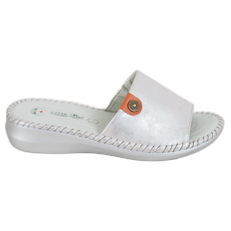 J. Star Alkalmi Eco bőr papucs szürke