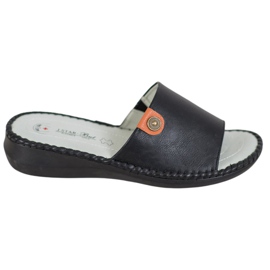 J. Star Alkalmi Eco bőr papucs fekete