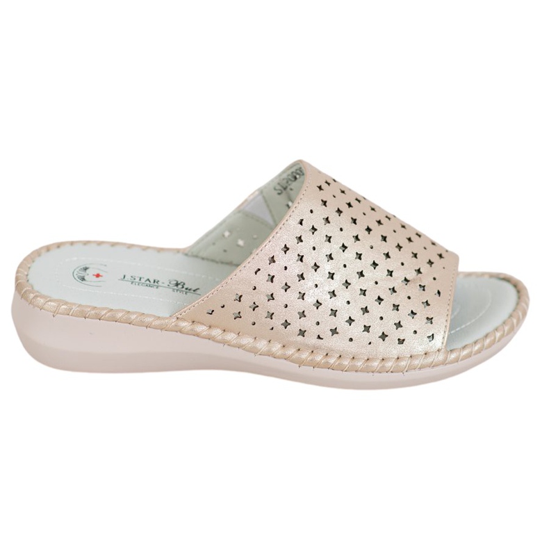 J. Star Könnyű, kényelmes papucs aranysárga