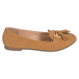 Nio Nio Elegáns cipők rojtokkal barna