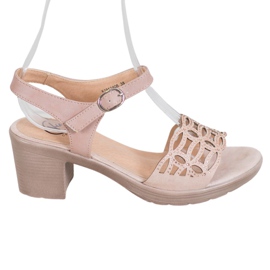 Kylie Kényelmes szandál vastag posztón barna