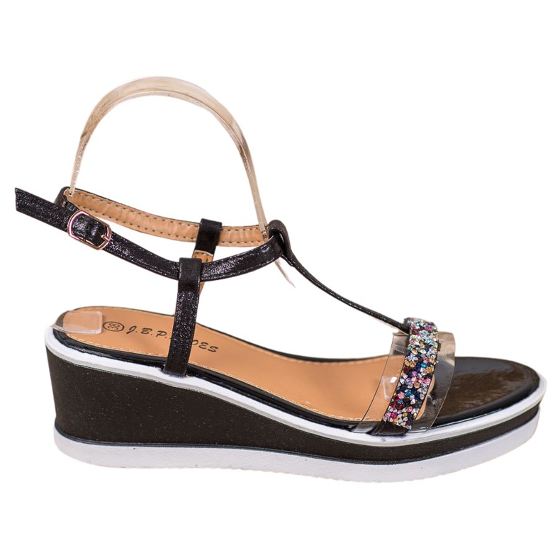 SHELOVET Stílusos ék ekológikus bőrrel fekete