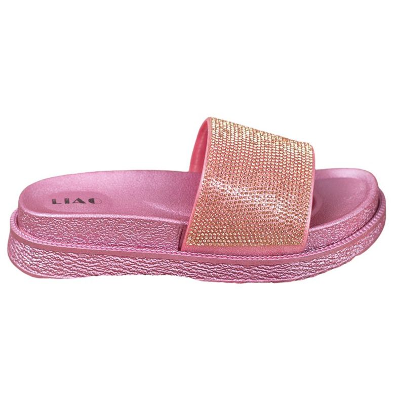 SHELOVET Papucs a magas platformon rózsaszín