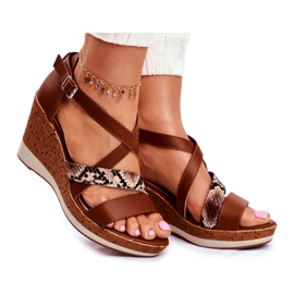 Női szandál ék Sergio Leone Brown SK309 barna Női szandál ék Sergio Leone Brown SK309 barna