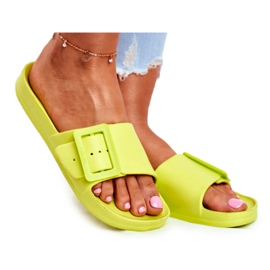 Big Star Női papucs, nagycsillag, zöld csattal FF274A390