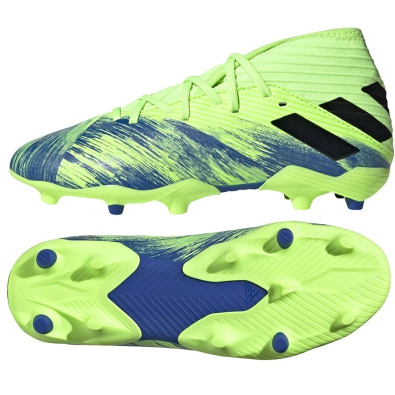 Az adidas Nemziz 19.3 Fg Jr FV4002 futballcipő sokszínű zöld