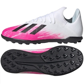 Adidas X 19.3 Tf Jr EG7174 futballcipő sokszínű fehér