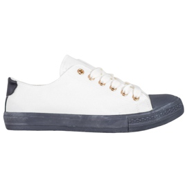 SHELOVET Textil cipők fehér szürke