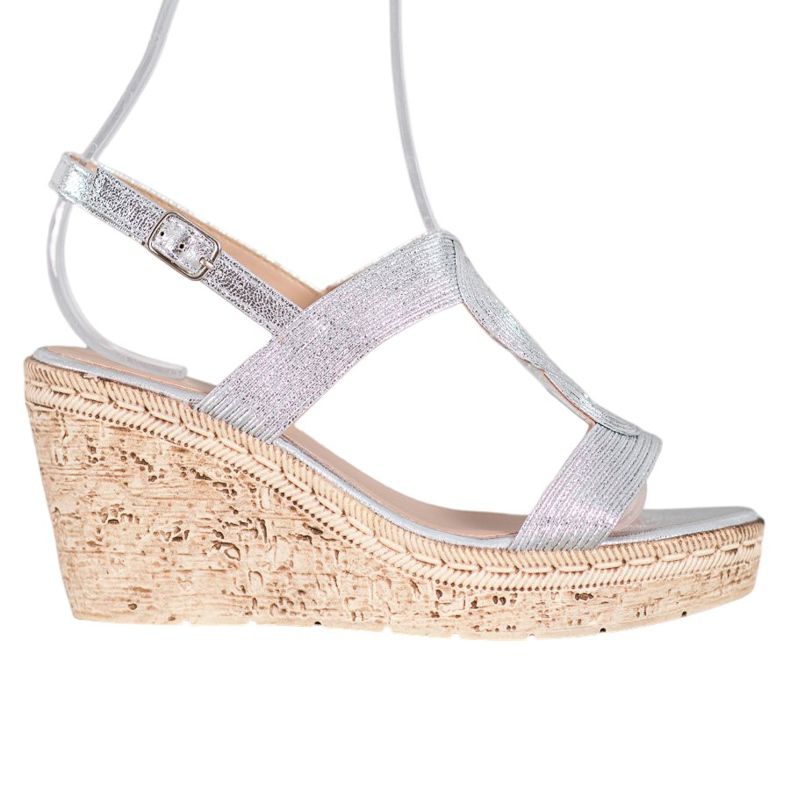 Renda Elegáns ék szandál szürke