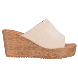 Renda Magas sarkú szandál barna