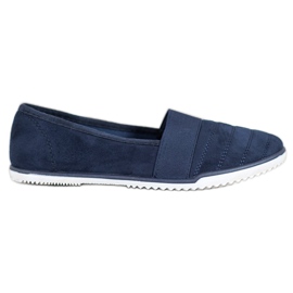 Bona Suede Slip On Cipő kék