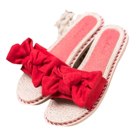 Anesia Paris Stílusos velúr papucs piros