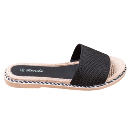 Renda Textil fekete papucs