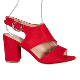 Mannika Piros magas sarkú szandál