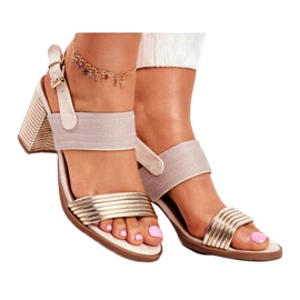 EVE Női szandál a poszton Bézs és Arany Emmy aranysárga EVE Női szandál a poszton Bézs és Arany Emmy aranysárga