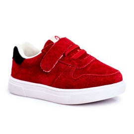 Apawwa Gyermek cipők Suede Velcro Red Trelmo piros piros