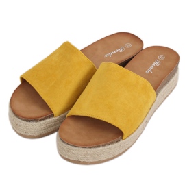 Méz espadrilles papucs 10-215 Sárga Méz espadrilles papucs 10-215 Sárga