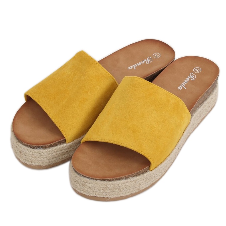 Méz espadrilles papucs 10-215 Sárga