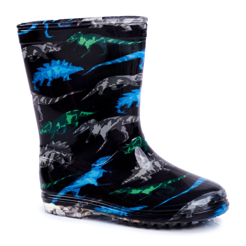 Gyermekek fekete gumi galoshes dinoszaurusz