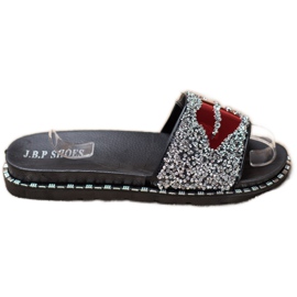 SHELOVET Ezüst papucs alkalmazással szürke