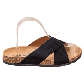 Nio Nio Alkalmi papucs a platformon fekete