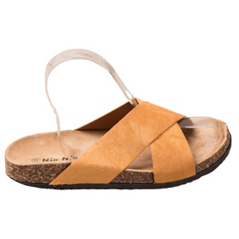 Nio Nio Alkalmi papucs a platformon bézs