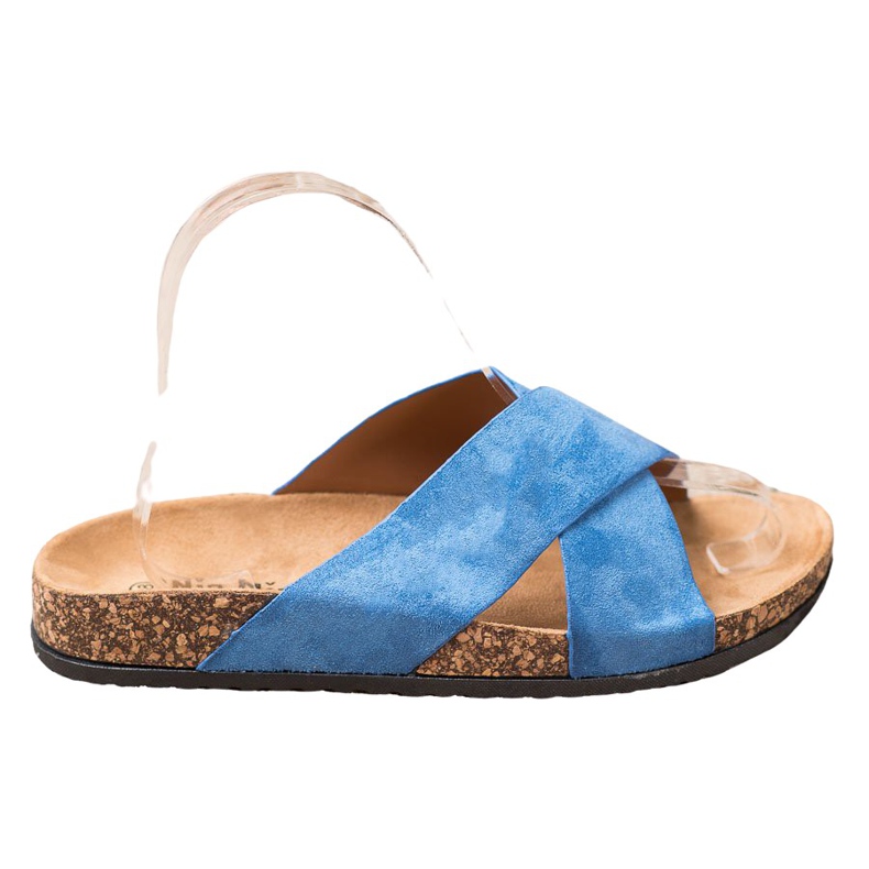 Nio Nio Alkalmi papucs a platformon kék