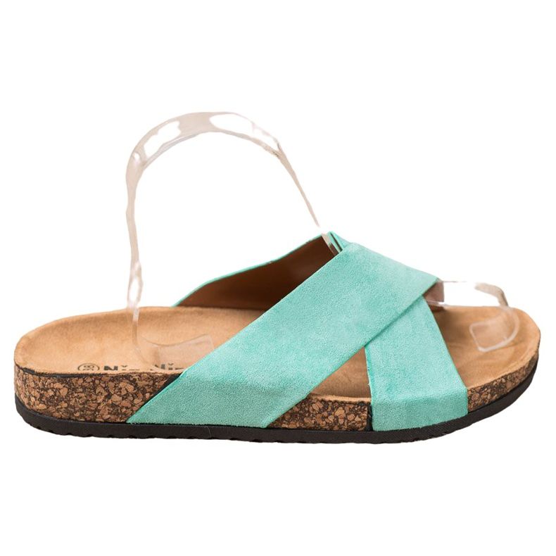 Nio Nio Alkalmi papucs a platformon zöld