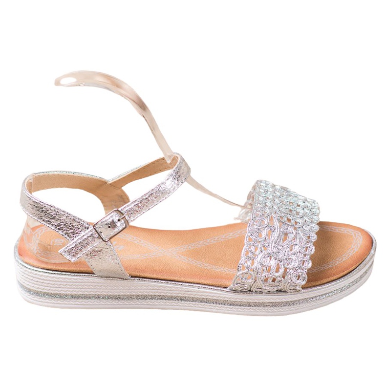 Renda Szandálok A Platformon szürke