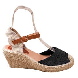 Renda Espadrilles csattal fekete Renda Espadrilles csattal fekete