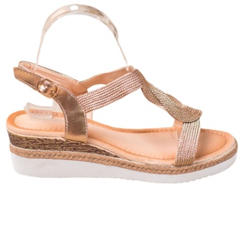 Diamantique Textil ék szandál aranysárga