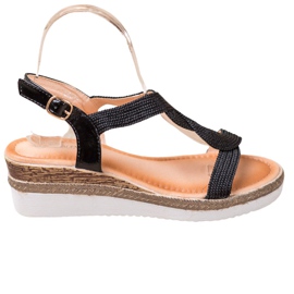 Diamantique Textil ék szandál fekete